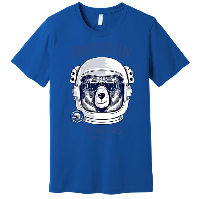 Brave Space Astronaut Bear Cool Gift Astronaut Bear Graphic Gift Premium T-Shirt