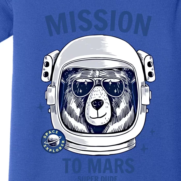 Brave Space Astronaut Bear Cool Gift Astronaut Bear Graphic Gift Baby Bodysuit