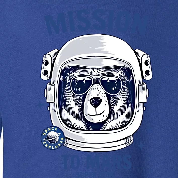 Brave Space Astronaut Bear Cool Gift Astronaut Bear Graphic Gift Toddler Sweatshirt