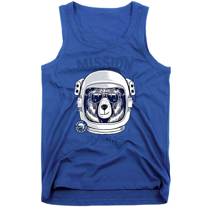 Brave Space Astronaut Bear Cool Gift Astronaut Bear Graphic Gift Tank Top