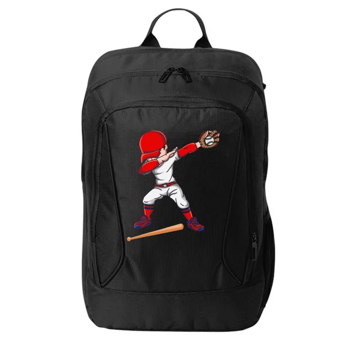 Baseballer Sports Athlete Dabbing Baseball Player City Backpack