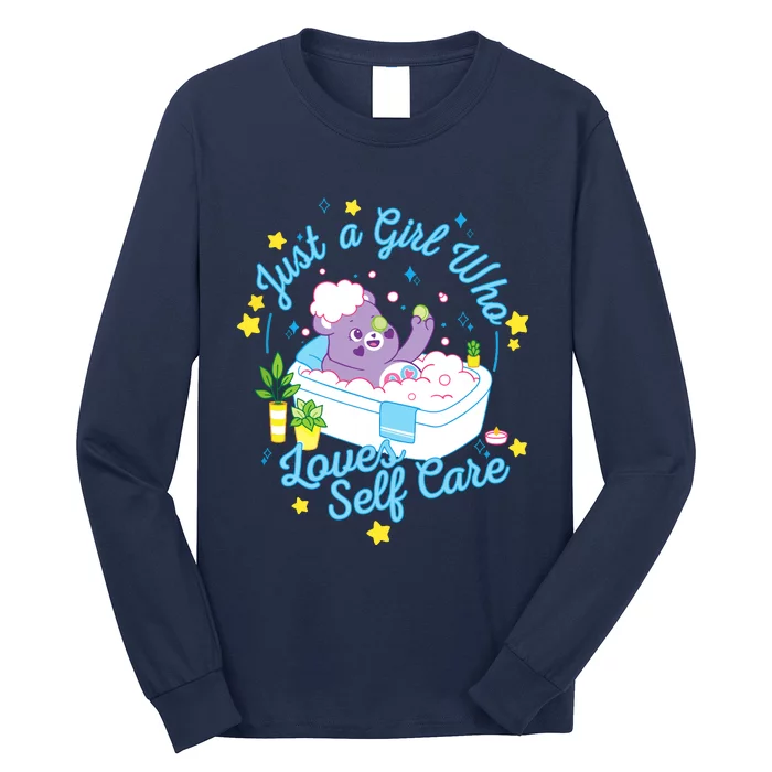 Bears Share Bear Just A Girl Who Loves Self Care Long Sleeve Shirt