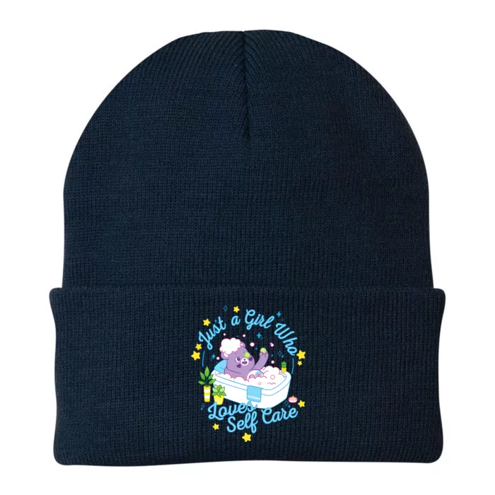 Bears Share Bear Just A Girl Who Loves Self Care Knit Cap Winter Beanie