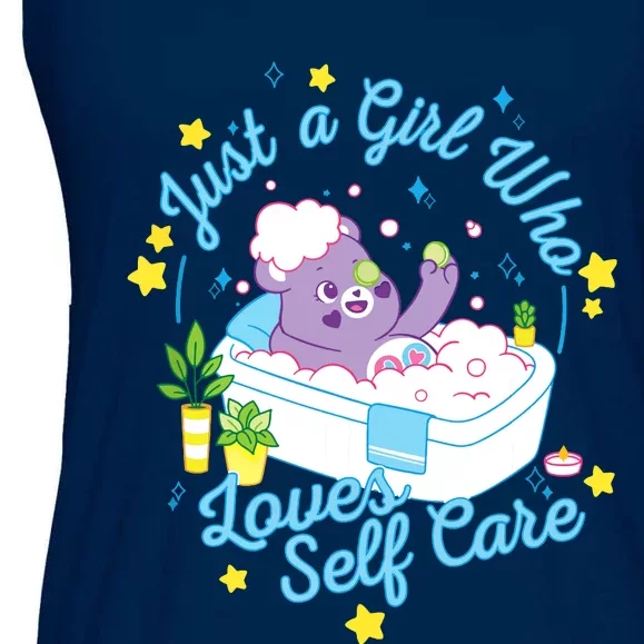 Bears Share Bear Just A Girl Who Loves Self Care Ladies Essential Flowy Tank