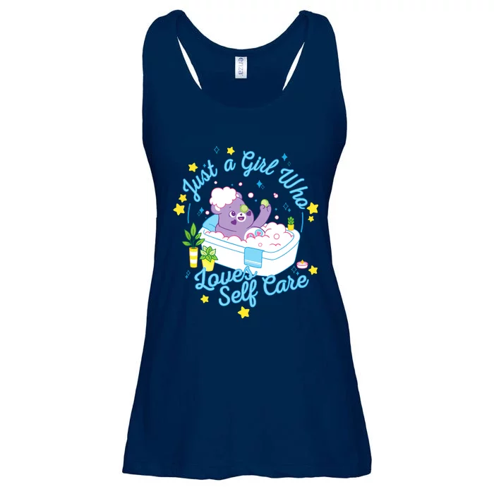 Bears Share Bear Just A Girl Who Loves Self Care Ladies Essential Flowy Tank