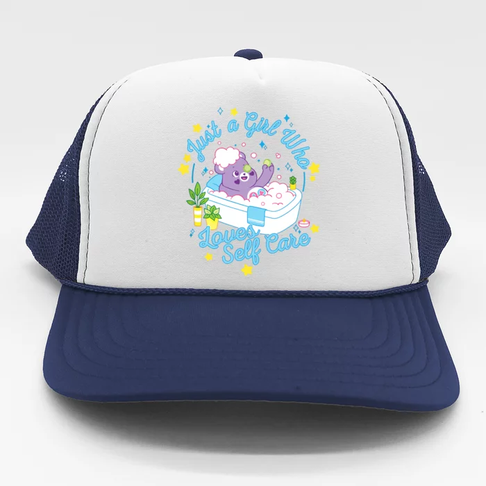 Bears Share Bear Just A Girl Who Loves Self Care Trucker Hat