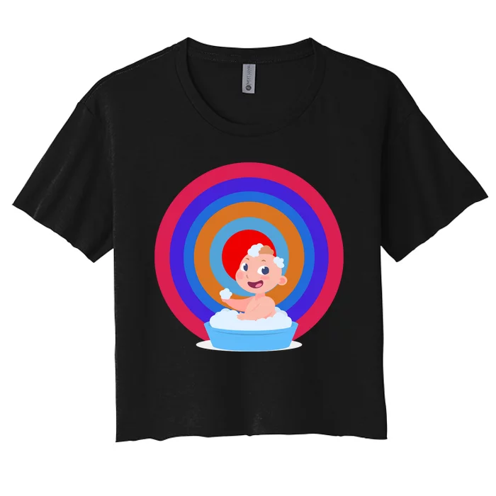 Baby Shower Women's Crop Top Tee