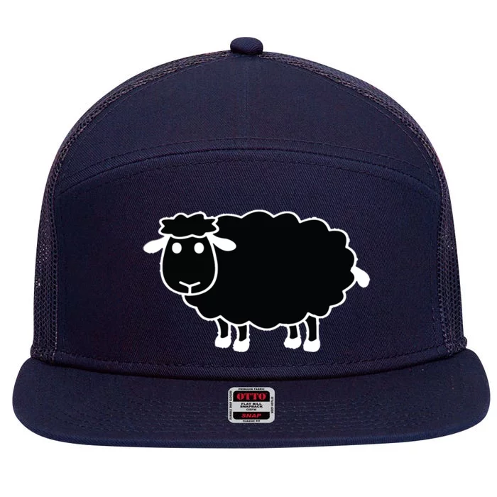 Black Sheep 7 Panel Mesh Trucker Snapback Hat