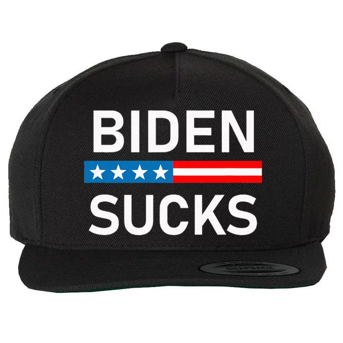 Biden Sucks Wool Snapback Cap