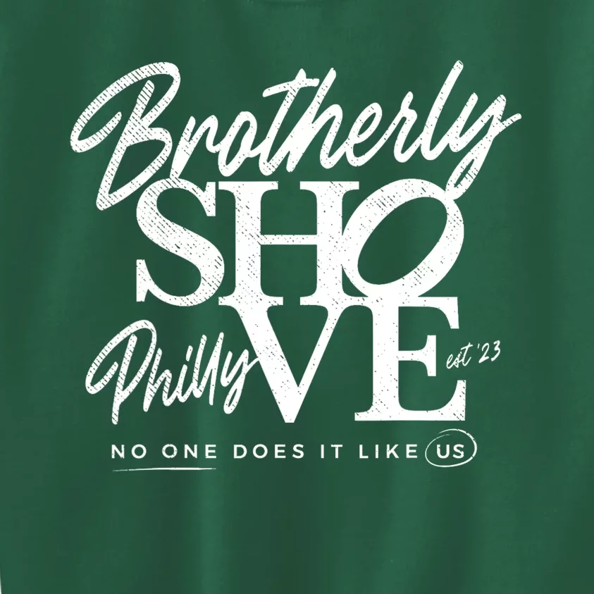 Brotherly Shove Kids Sweatshirt