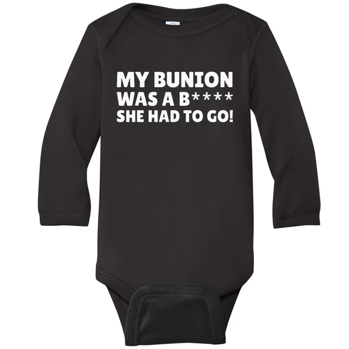 Bunion Surgery Baby Long Sleeve Bodysuit