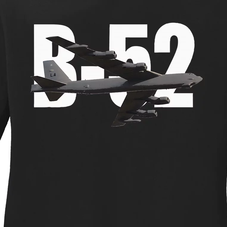 B52 Stratofortress Bomber Plane Aircraft Ladies Long Sleeve Shirt