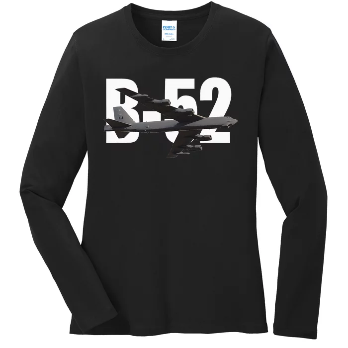 B52 Stratofortress Bomber Plane Aircraft Ladies Long Sleeve Shirt