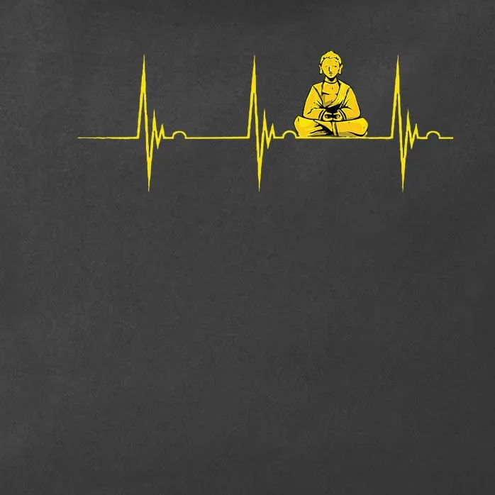 Buddha Statue Buddhist Heartbeat Ekg Pulse Zen Yoga Buddhism Zip Tote Bag