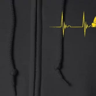 Buddha Statue Buddhist Heartbeat Ekg Pulse Zen Yoga Buddhism Full Zip Hoodie