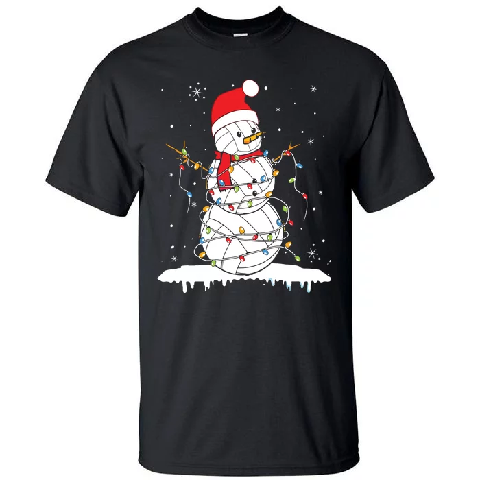 Baseball Snowman Balls Snow Christmas Xmas Tall T-Shirt