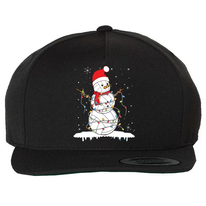 Baseball Snowman Balls Snow Christmas Xmas Wool Snapback Cap