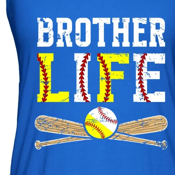 Baseball Softball Brother Life Softball Baseball Brother Gift Ladies Essential Flowy Tank