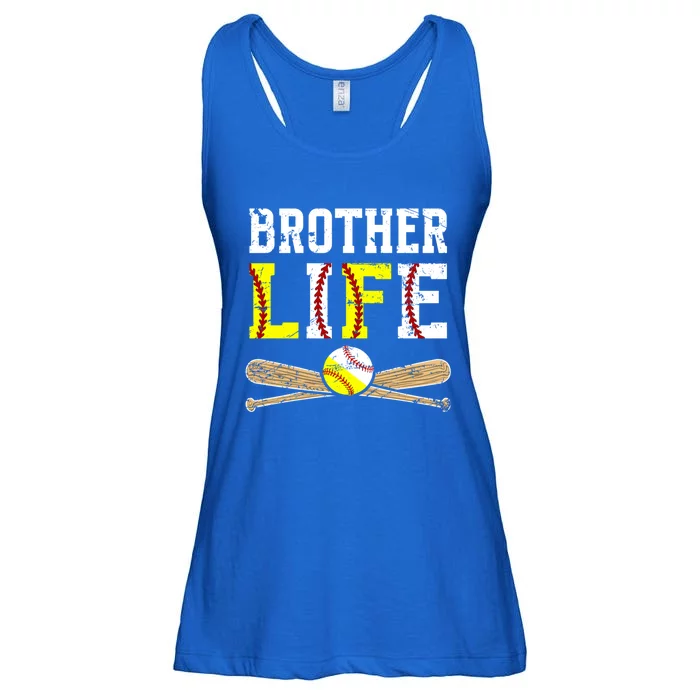 Baseball Softball Brother Life Softball Baseball Brother Gift Ladies Essential Flowy Tank