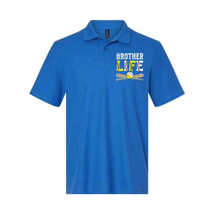 Baseball Softball Brother Life Softball Baseball Brother Gift Softstyle Adult Sport Polo