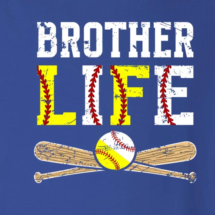 Baseball Softball Brother Life Softball Baseball Brother Gift Toddler Long Sleeve Shirt