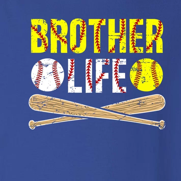 Baseball Softball Brother Life Softball Baseball Brother Cool Gift Toddler Long Sleeve Shirt