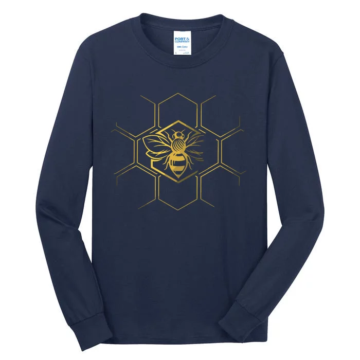 Beekeeper Shirts, Beekeeping Honeycomb Love For Bees Tall Long Sleeve T-Shirt