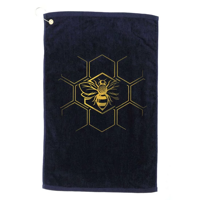 Beekeeper Shirts, Beekeeping Honeycomb Love For Bees Platinum Collection Golf Towel