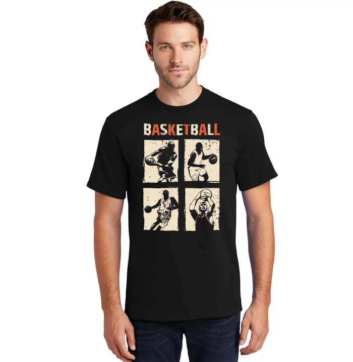 Basketball Sports Ball Player Dad Mom Gifts for mom Tall T-Shirt