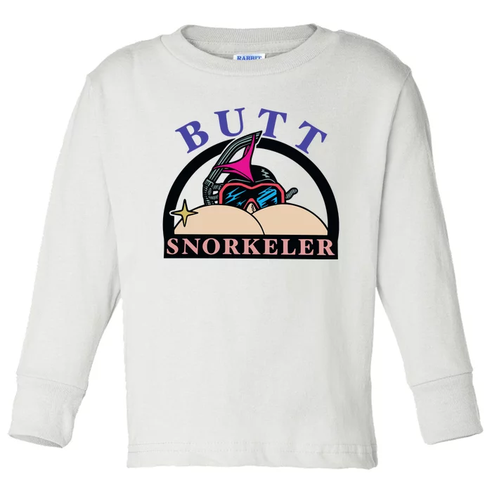 Butt Snorkeler Toddler Long Sleeve Shirt