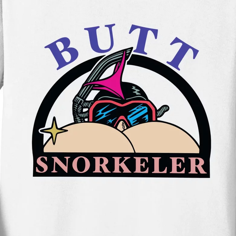 Butt Snorkeler Kids Long Sleeve Shirt