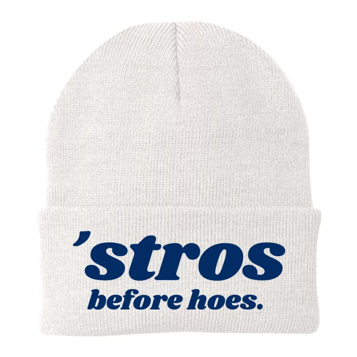 Baseball Stros Before Hoes Houston Knit Cap Winter Beanie