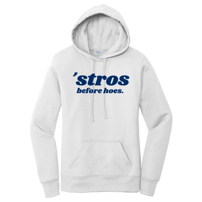 Baseball Stros Before Hoes Houston Women's Pullover Hoodie