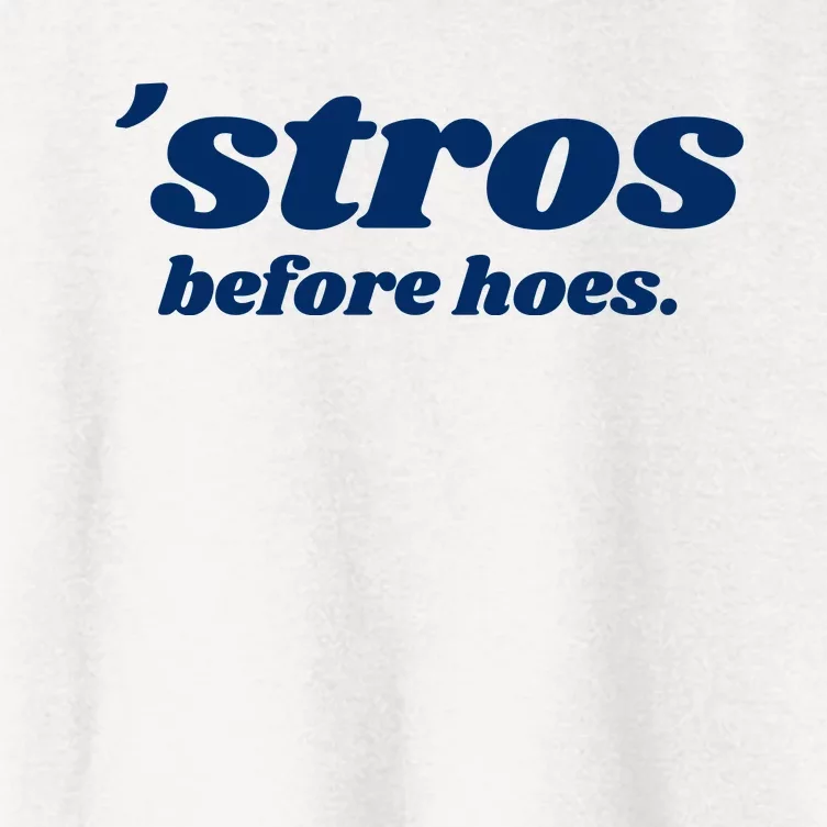 Baseball Stros Before Hoes Houston Women's Crop Top Tee