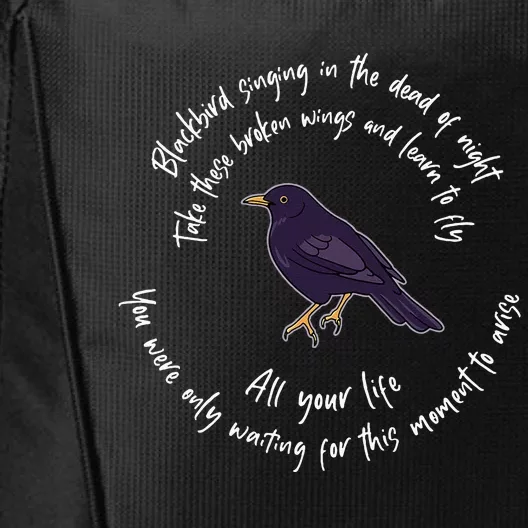 Blackbird Singing Bird Wings Microphone Singer Lyrics Artist City Backpack