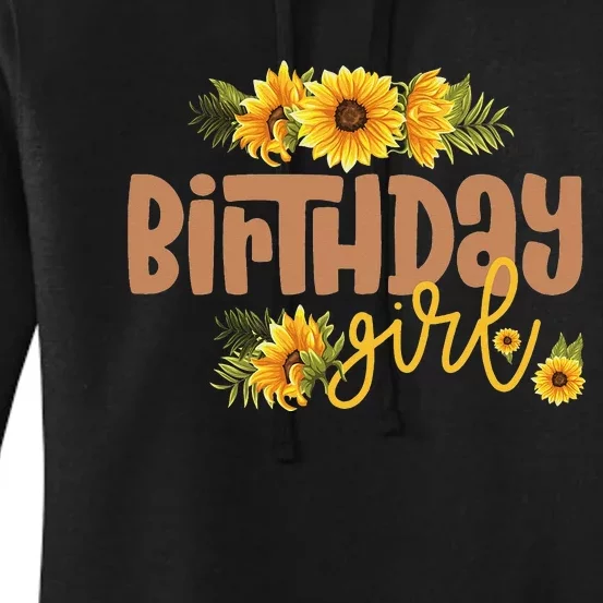 Birthday Sunflower Birthday Party Theme Rustic Women's Pullover Hoodie