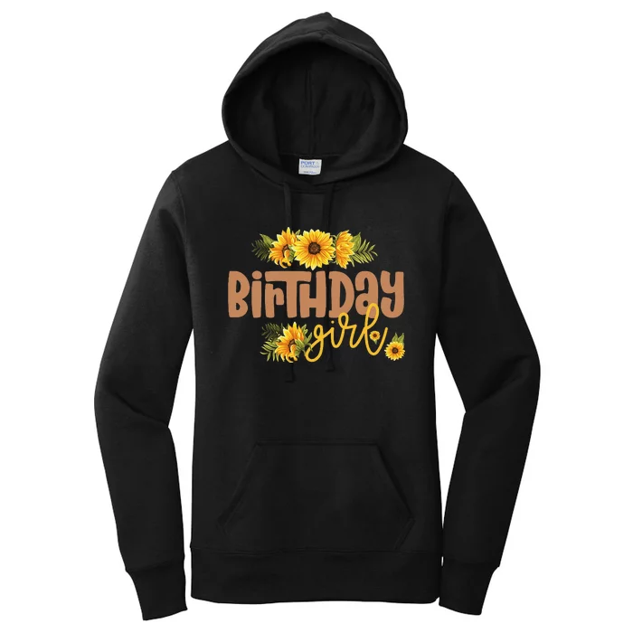 Birthday Sunflower Birthday Party Theme Rustic Women's Pullover Hoodie