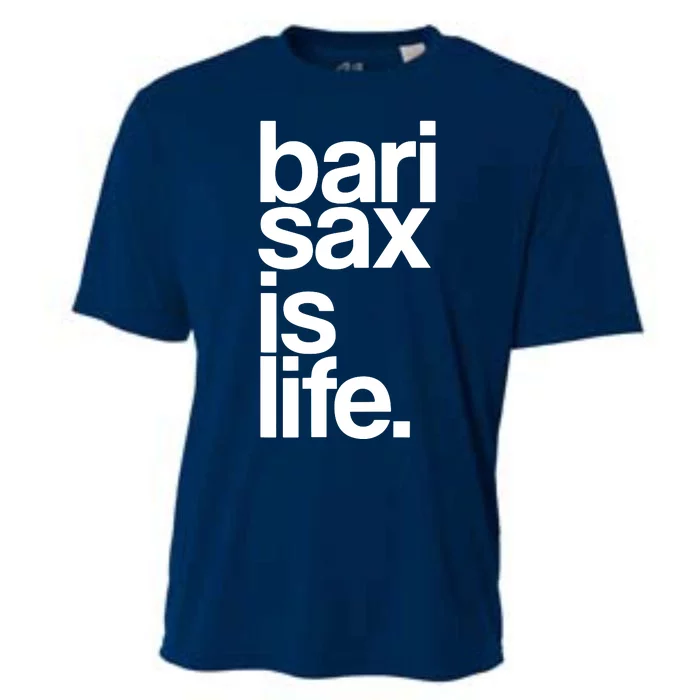 Baritone Saxophone Bari Sax Marching Band Music Is Life Tee Cooling Performance Crew T-Shirt