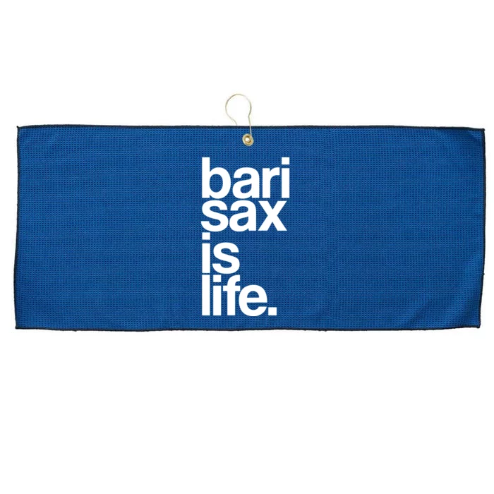 Baritone Saxophone Bari Sax Marching Band Music Is Life Tee Large Microfiber Waffle Golf Towel