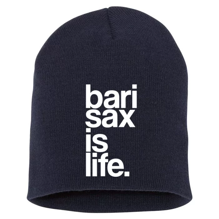 Baritone Saxophone Bari Sax Marching Band Music Is Life Tee Short Acrylic Beanie