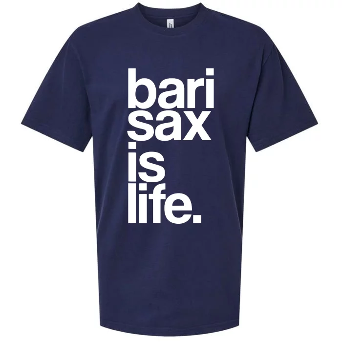 Baritone Saxophone Bari Sax Marching Band Music Is Life Tee Sueded Cloud Jersey T-Shirt