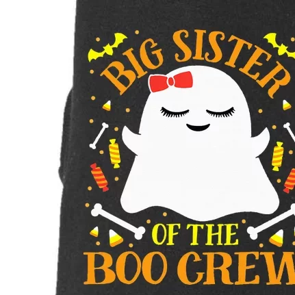 Big Sister Boo Crew Ghost Matching Family Halloween Doggie 3-End Fleece Hoodie