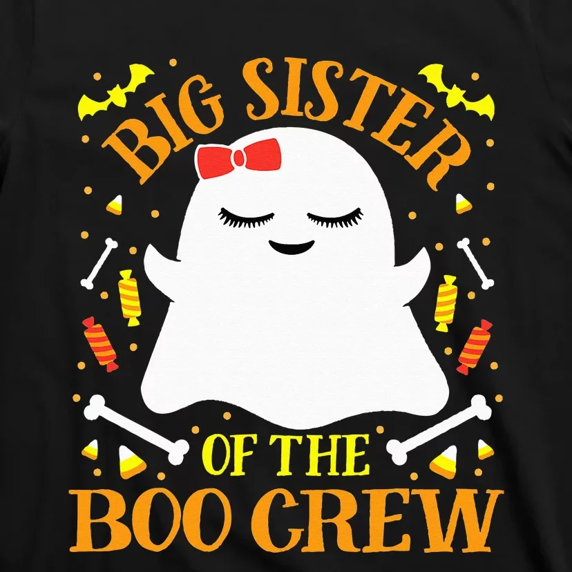 Big Sister Boo Crew Ghost Matching Family Halloween T-Shirt