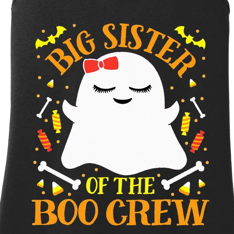 Big Sister Boo Crew Ghost Matching Family Halloween Ladies Essential Tank