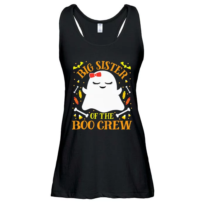 Big Sister Boo Crew Ghost Matching Family Halloween Ladies Essential Flowy Tank