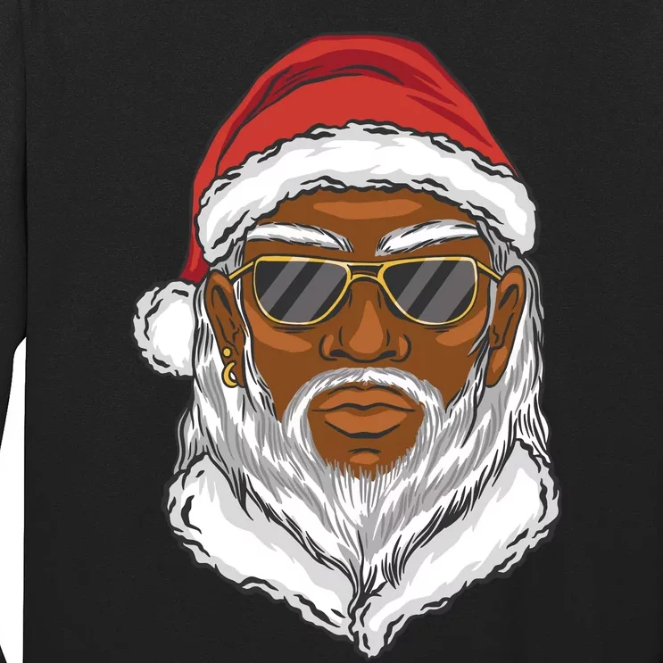 Black Santa Long Sleeve Shirt