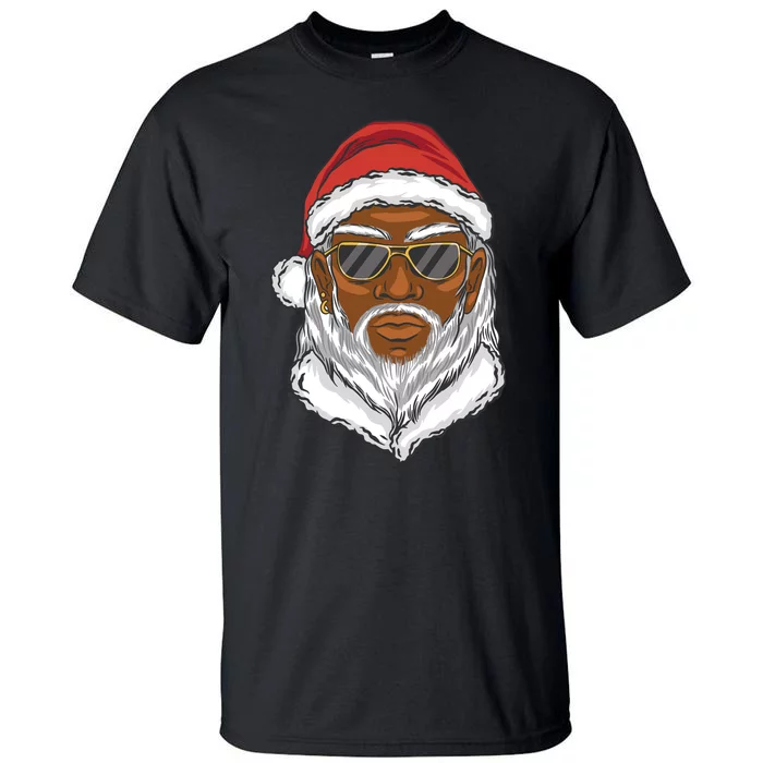 Black Santa Tall T-Shirt