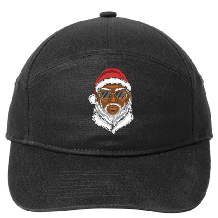 Black Santa 7-Panel Snapback Hat