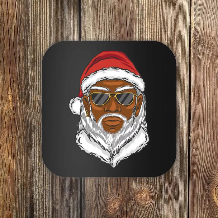 Black Santa Coaster