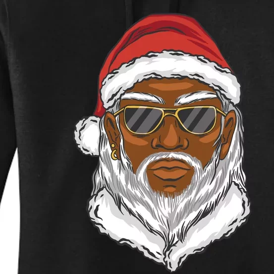 Black Santa Women's Pullover Hoodie